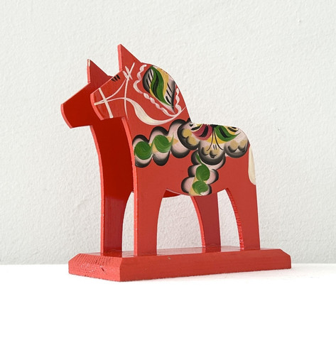 Vintage swedish dala horse - vintage,